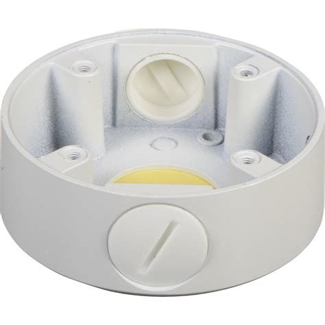 external junction box for security light|shallow round exterior electrical box.